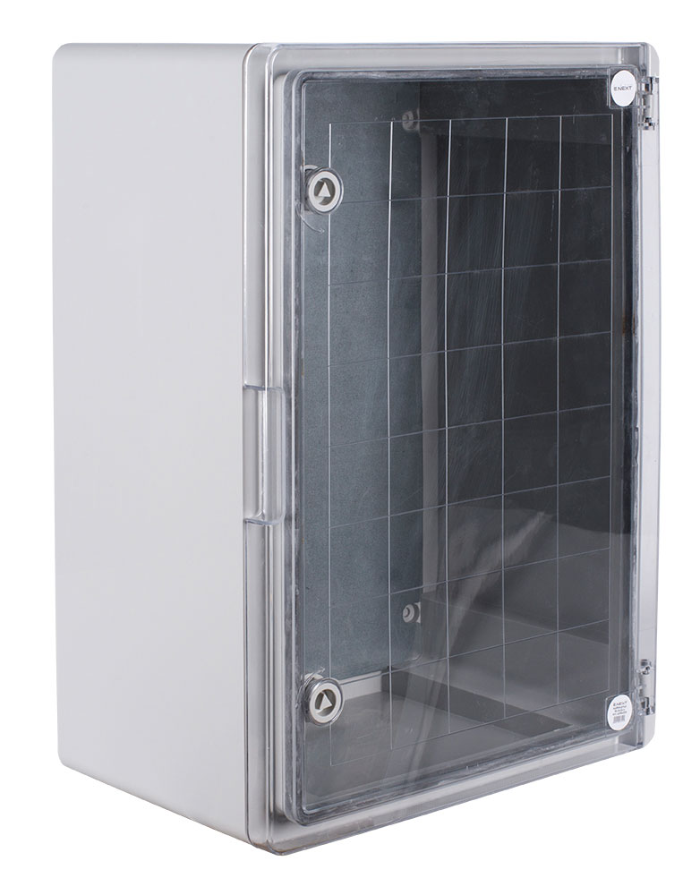 Корпус з ABS-пластику e.plbox.pro.p.70.50.25.tr з прозорими дверцятами 700x500x250мм ІР65