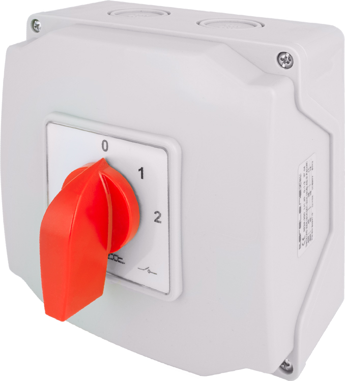 Пакетний перемикач LK40/4.322-ОВ/45 в корпусі, 0-1-2, 40А, IP44