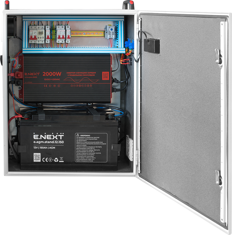 Шафа безперебійного живлення e.ups.mbox.3000/2400, 3000Вт, 2400Вт*год, IP44