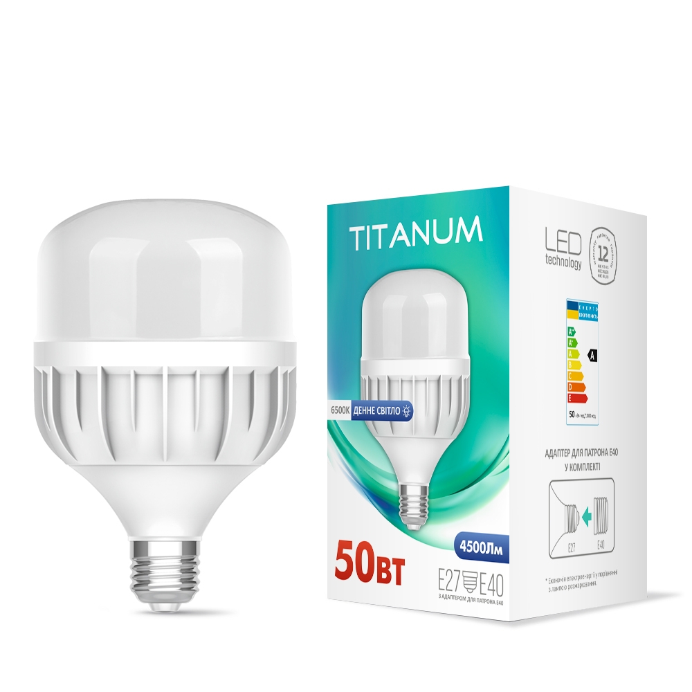 LED лампа TITANUM A138 50W E27 6500К