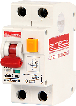 Вимикач диференціального струму e.industrial.elcb.2.C16.300, 2р, 16А, С,300мА