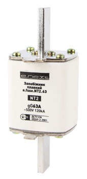 Запобіжник плавкий e.fuse.NT2.63, габарит 2, 63А