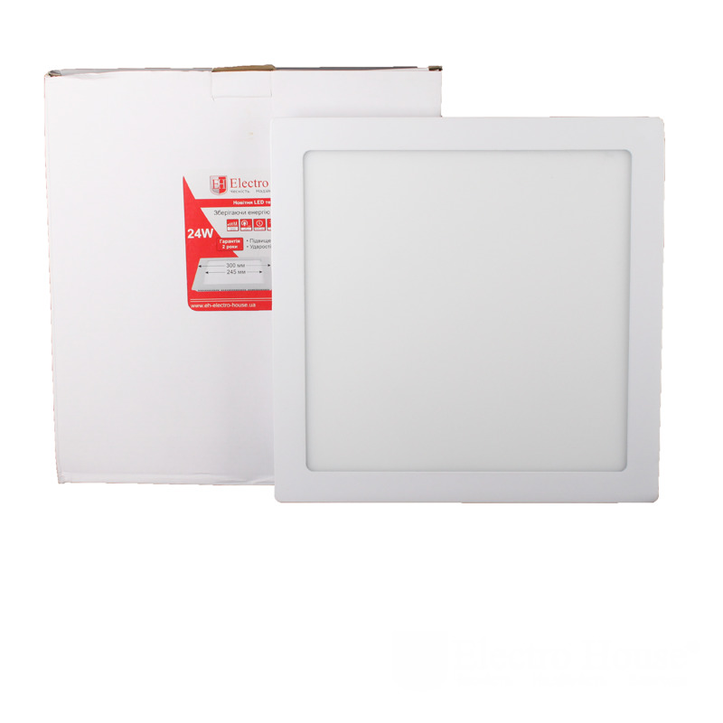 LED панель квадратна 4100К / 300х300мм / раб. 245х245мм / 24W / 2160Lm