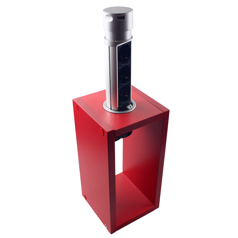 Меблева розетка (вертикальна) 3 x 16A, 2 x USB 2.4A, провід 3 x 1.5 mm²