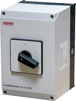 Пакетний перемикач в корпусі e.industrial.sb.1-0-2.4.100, 4р, 100А (1-0-2)