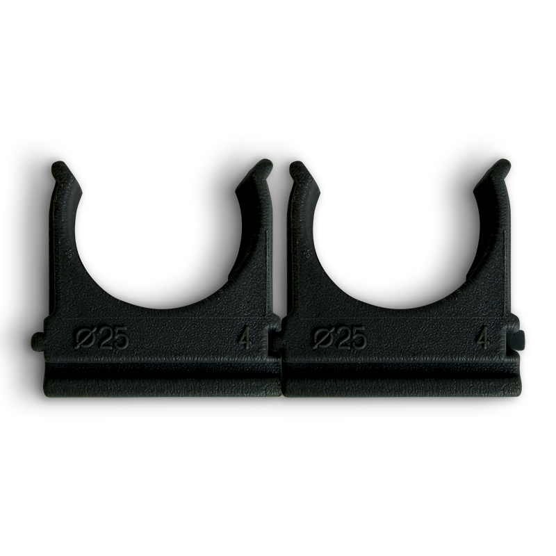 Кріплення для гофро труб D 25 mm чорне ZIPLEX 100шт