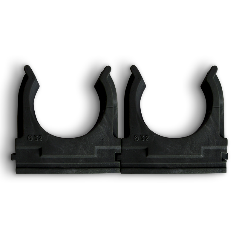 Кріплення для гофро труб D 32 mm чорне ZIPLEX 25шт