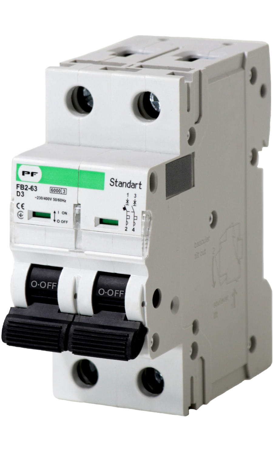 Автоматичний вимикач FB2-63 2P D 3A 6kA STANDART