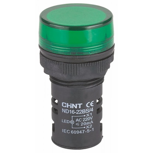 Індикатор ND16-22D/2 AC/DC230В зелений