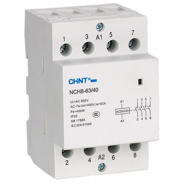 Контактор змінного струму NCH8-25/40 4P 25A