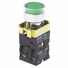 Кнопка NP2-BW3565 1NO+1NC 220В LED жовта