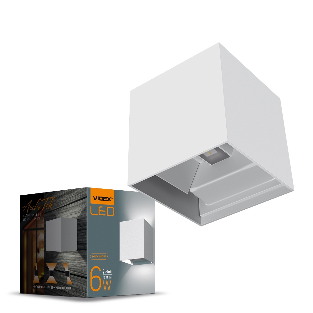 LED Світильник архітектурний IP54 VIDEX 6W 2700K VL-AR04-062W