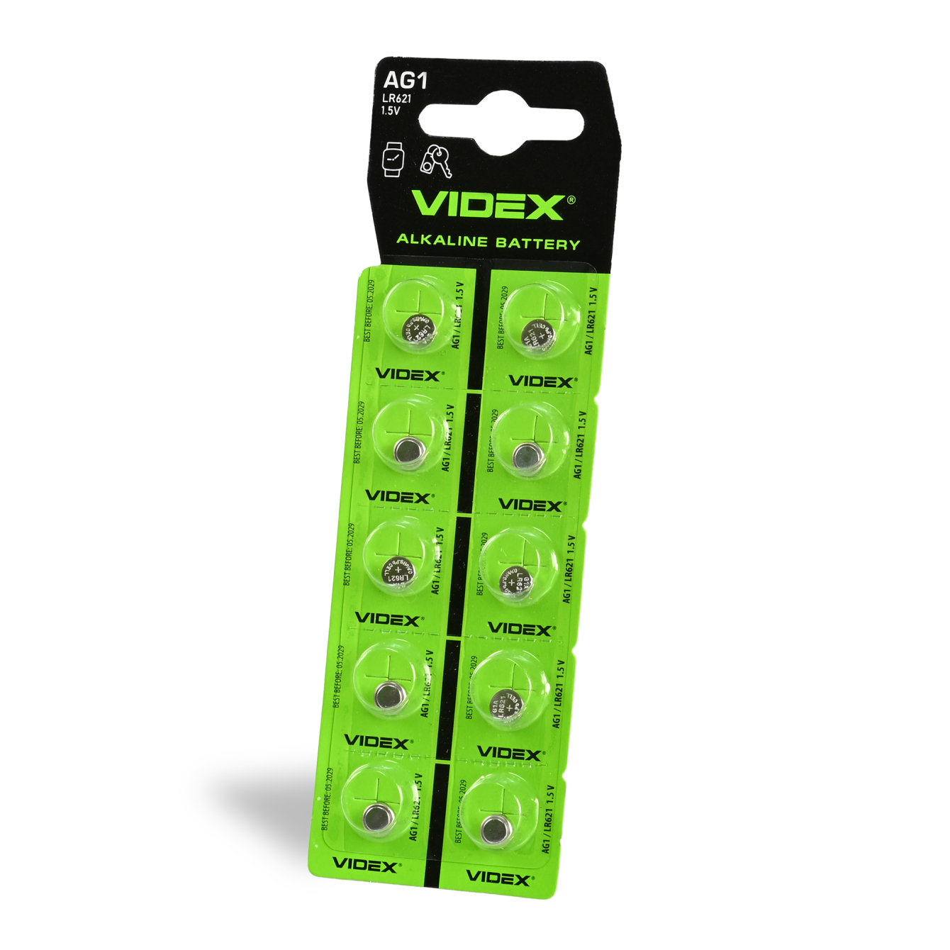 Батарейка годинникова Videx AG 1/LR621 BLISTER CARD
