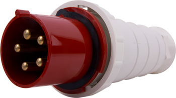 Силова вилка переносна e.plug.pro.5.125, 5п., 380В, IP 67, 125А (045)
