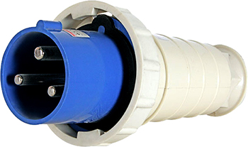 Силова вилка переносна e.plug.pro.3.63, 3п., 230В, IP 67, 63А (033)