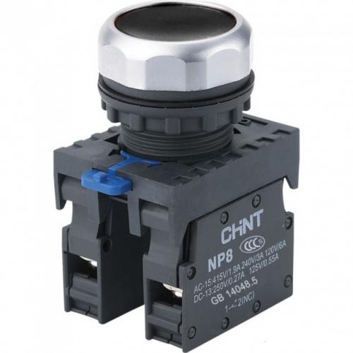 Кнопка керування NP8-11BN/2 без підсвітки, чорна 1NO +1NC IP65
