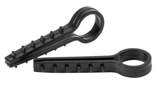 Дюбель - ялинка 10 mm для круглого проводу e.metiz.dowel.fir.black.10, чорний 100 шт.