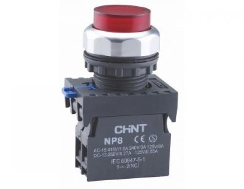 Кнопка виступаюча NP8-GND/4 з підсвіткою,червона (МК)