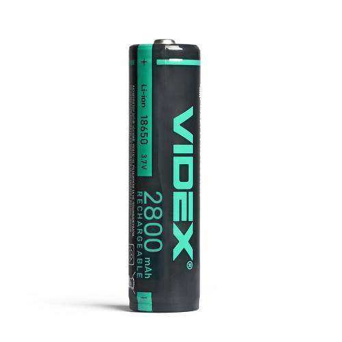 Акумулятор Videx літій-іонний 18650-P захист 2800mAh color box/1шт