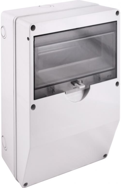 Шафа удароміцна з АБС-пластика e.plbox.industrial.260x360x130.12m,IP54 перед.панель похила