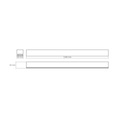 LED світильник лінійний магістральний VIDEX BNL02 50W 1.2М 5000K 220V Black