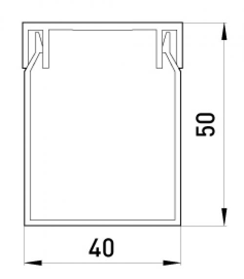 Короб пластиковий перфорований e.trunking.perf.stand.40.50, 40х50мм, 2м