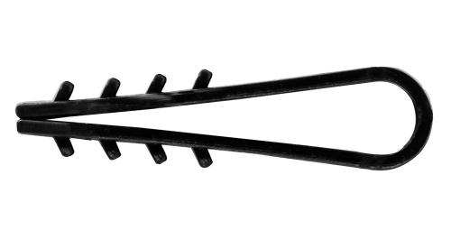 Дюбель - ялинка 8 mm для круглого проводу e.metiz.dowel.fir.black.8, чорний 100 шт.