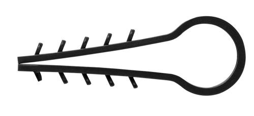 Дюбель - ялинка 16 mm для круглого проводу e.metiz.dowel.fir.black.16, чорний 50 шт.