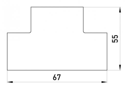 Т-з'єднувач e.trunking.t.channel.stand.40.25 для короба 40х25мм