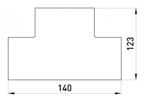 Т-з'єднувач e.trunking.t.channel.stand.100.60 для короба 100х60мм