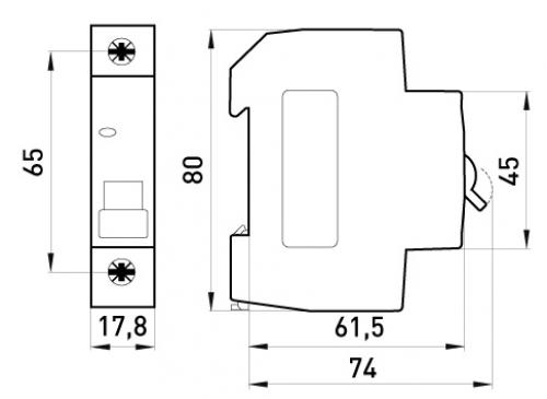 Модульний автоматичний вимикач e.mcb.stand.45.1.C20, 1р, 20А, C, 4,5 кА