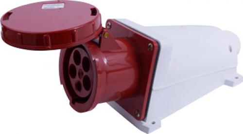 Силова розетка стаціонарна e.socket.145.125.67, 5п., 400В, IP 67, 125А