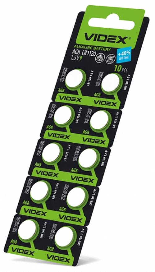 Батарейка годинникова Videx AG 8/LR1120 BLISTER CARD