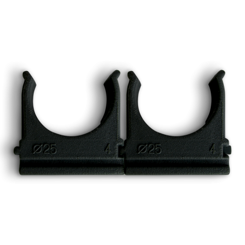Кріплення для гофро труб D 25 mm чорне ZIPLEX 100шт