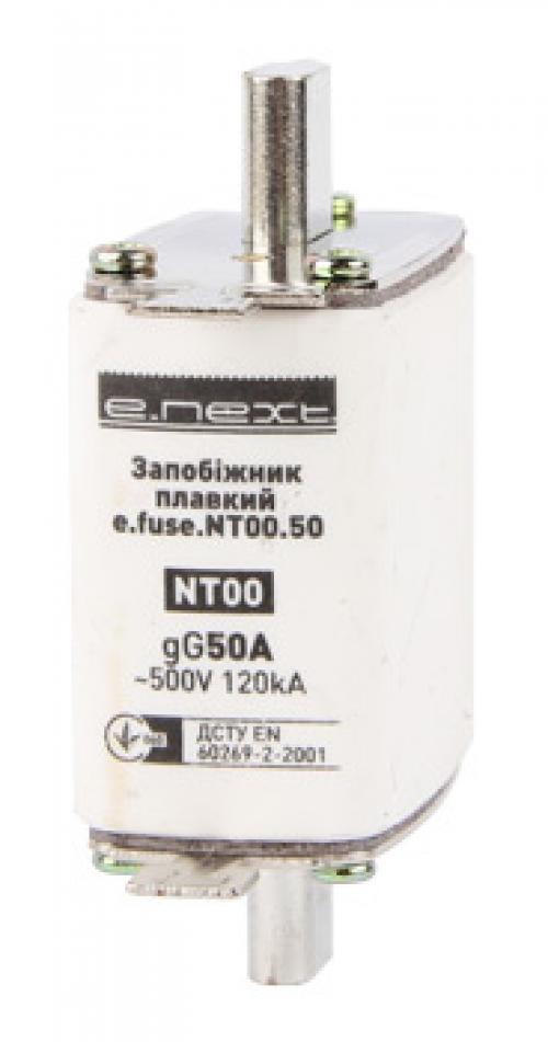 Запобіжник плавкий e.fuse.NT00.50, габарит 00, 50А