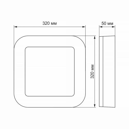 LED світильник ART IP65 квадратний VIDEX 30W 5000K Black