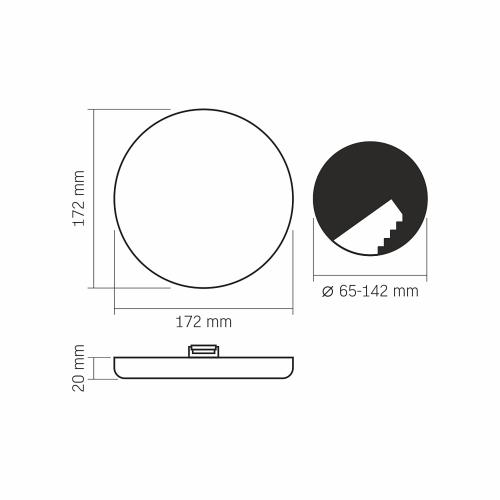 LED світильник безрамковий круглий VIDEX VLE-DLFR-244 24W 4000K 220V