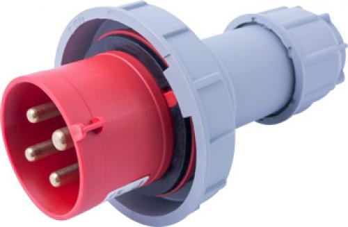 Силова вилка переносна e.plug.024.32.67, 4п., 400В, 32А, IP 67