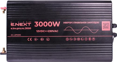 Інвертор e.inv.pro.nc.3000 12/220В 3000Вт, чистий синус