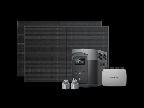 Комплект EcoFlow PowerStream - мікроінвертор 800W + зарядна станція Delta Max 2000 та соня