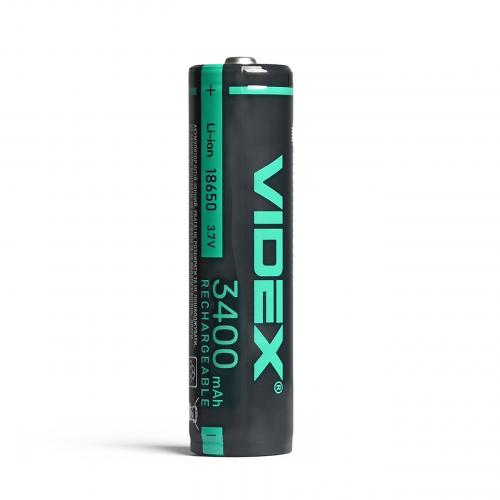Акумулятор Videx літій-іонний 18650-P захист 3400mAh color box/1шт
