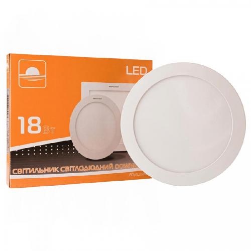 Світильник точковий врізний ЕВРОСВЕТ 18Вт коло LED-R-225-18 6400К
