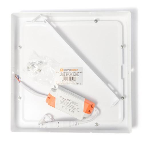 Світильник точковий накладний ЕВРОСВЕТ 18Вт квадрат LED-SS-225-18 6400К