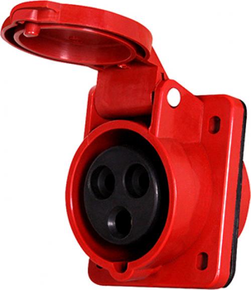Силова розетка, що вбудовується e.socket.pro.3.16.wall, 3п., 230В, 16А (413)