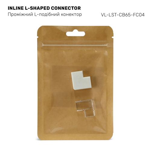 Проміжний конектор L-подібний для LED стрічки VIDEX VL-LST-CB65-FC04