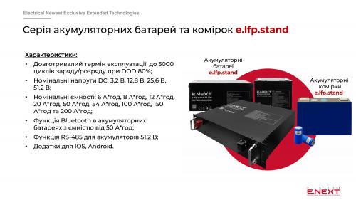 Акумуляторна батарея e.lfp.stand.24.100 25,6В, 100Аг, LiFePO4