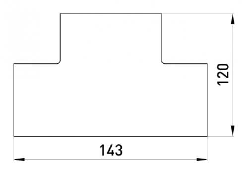 Т-з'єднувач e.trunking.t.channel.stand.100.40 для короба 100х40мм