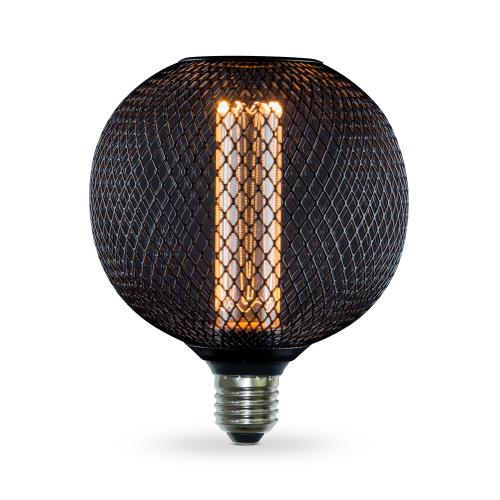 LED лампа VIDEX Filament VL-DBMC125150 4W E27 1800K Black Chainmail style