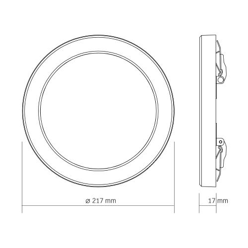 LED світильник круглий VIDEX DL6R 18W 3000K-4000K-6500K White