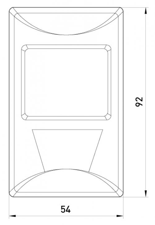 Датчик руху інфрачервоний e.sensor.pir.38.white(білий), 180°, IP44